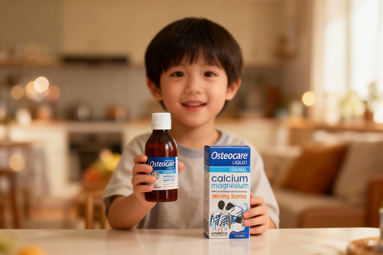 عوارض شربت استئوکر برای کودکان - کودکی با بطری مکمل